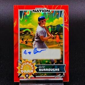 Jeff Burroughs 3/4 Auto Saturday in the Park Texas Rangers 1974 AL MVP #1 Draft